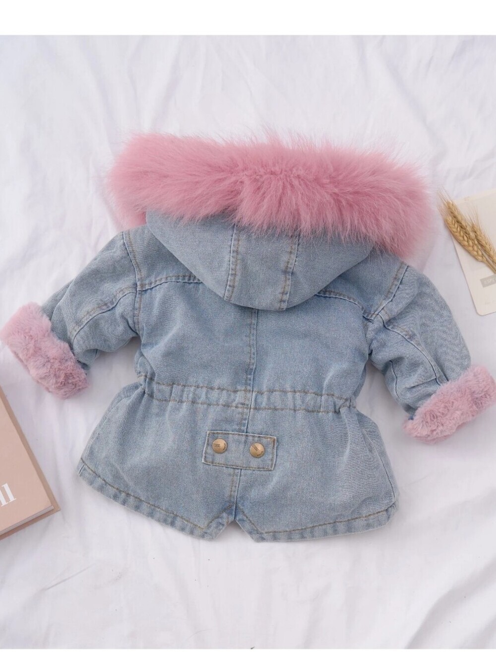 Alex + Nova Holly Oversized Denim Fur Hooded Winter Coat Jacket Multiple NWT - Picture 11 of 12